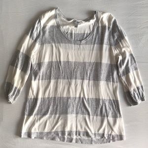 Grey and white sweater